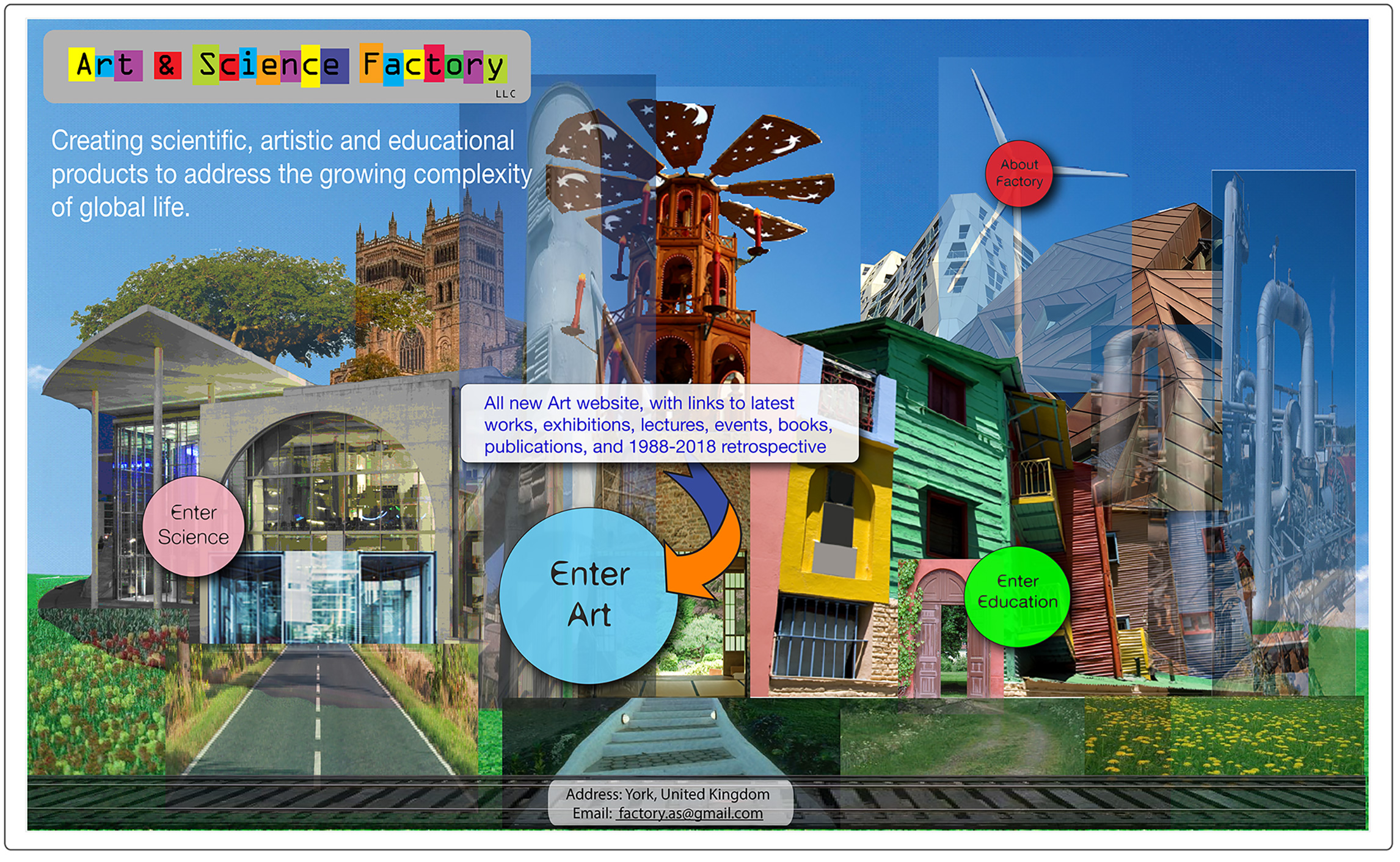Art & Science Factory homepage map